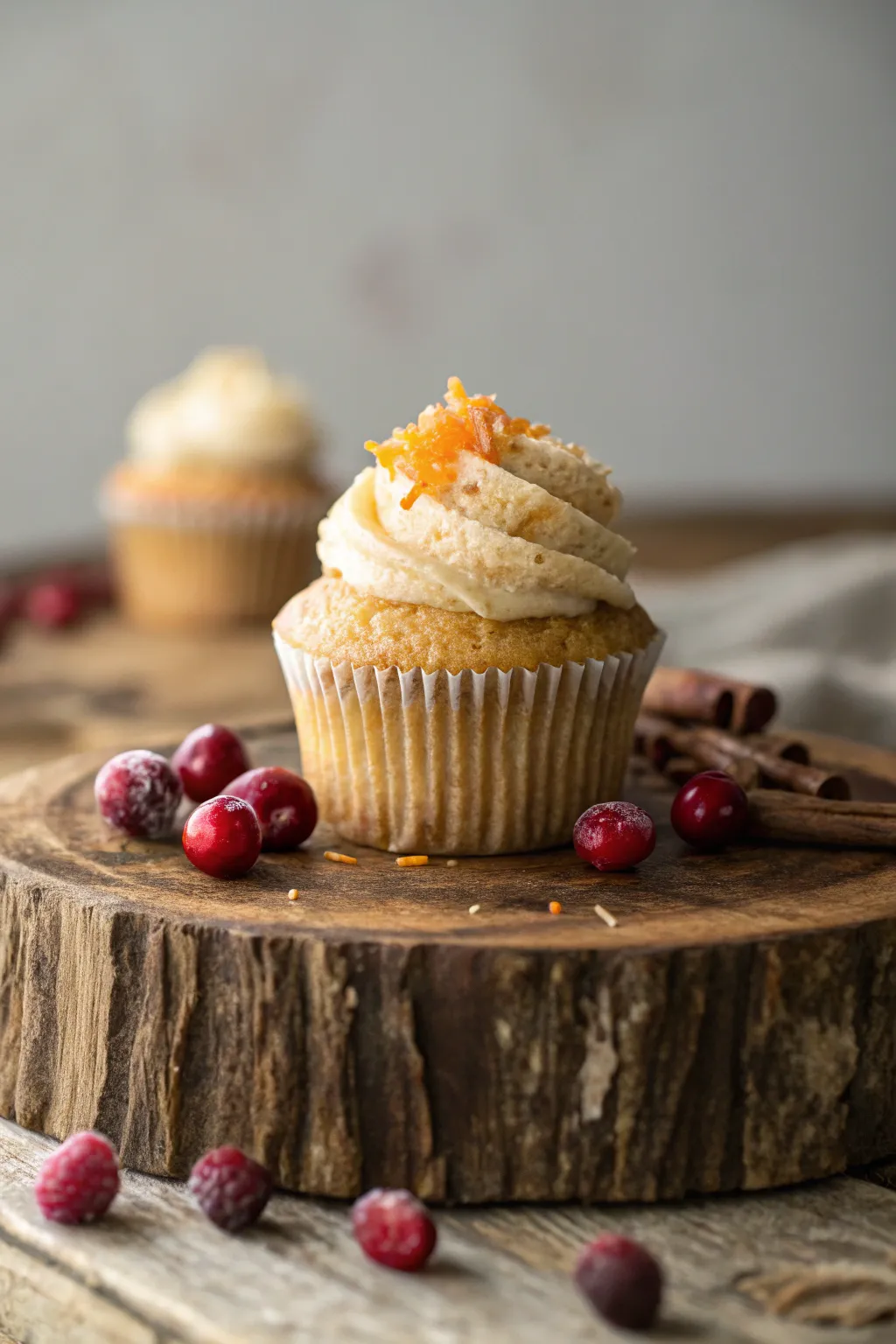 Savor the season with a Cranberry Orange Delight cupcake, where simplicity meets flavorful elegance.