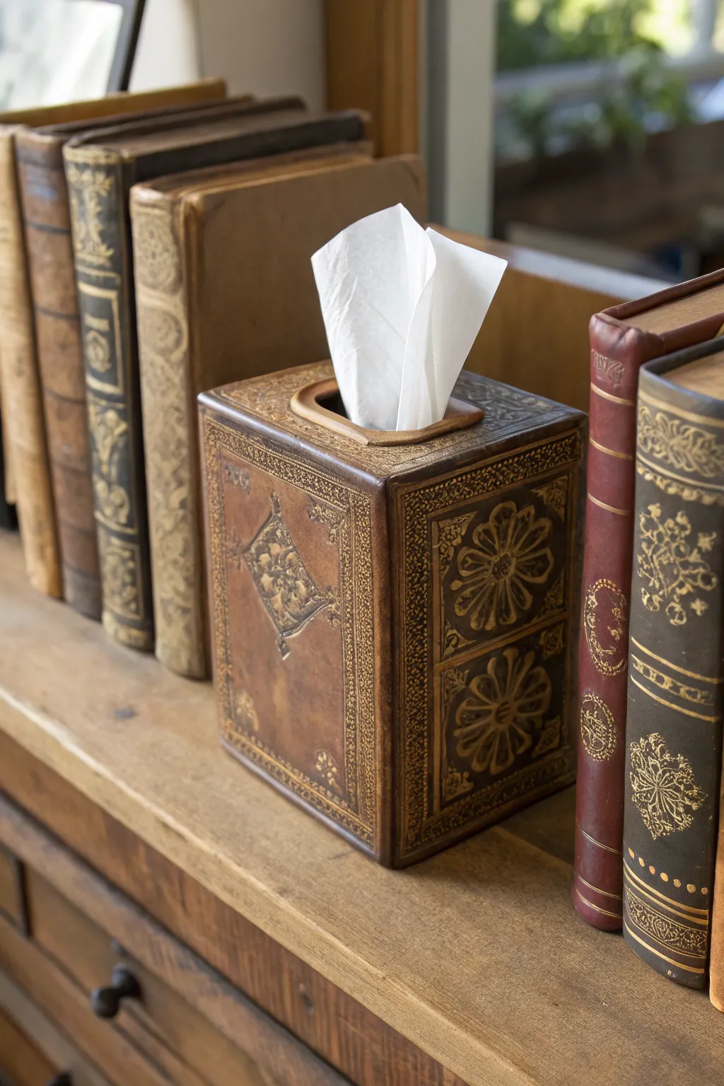 Blending stories with style: A tissue box that’s a page-turner.