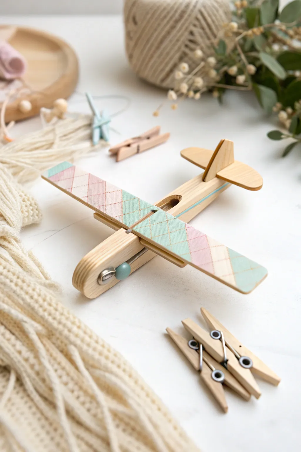 Soar into creativity with these charming clothespin airplanes—perfect for little aviators' imaginations!