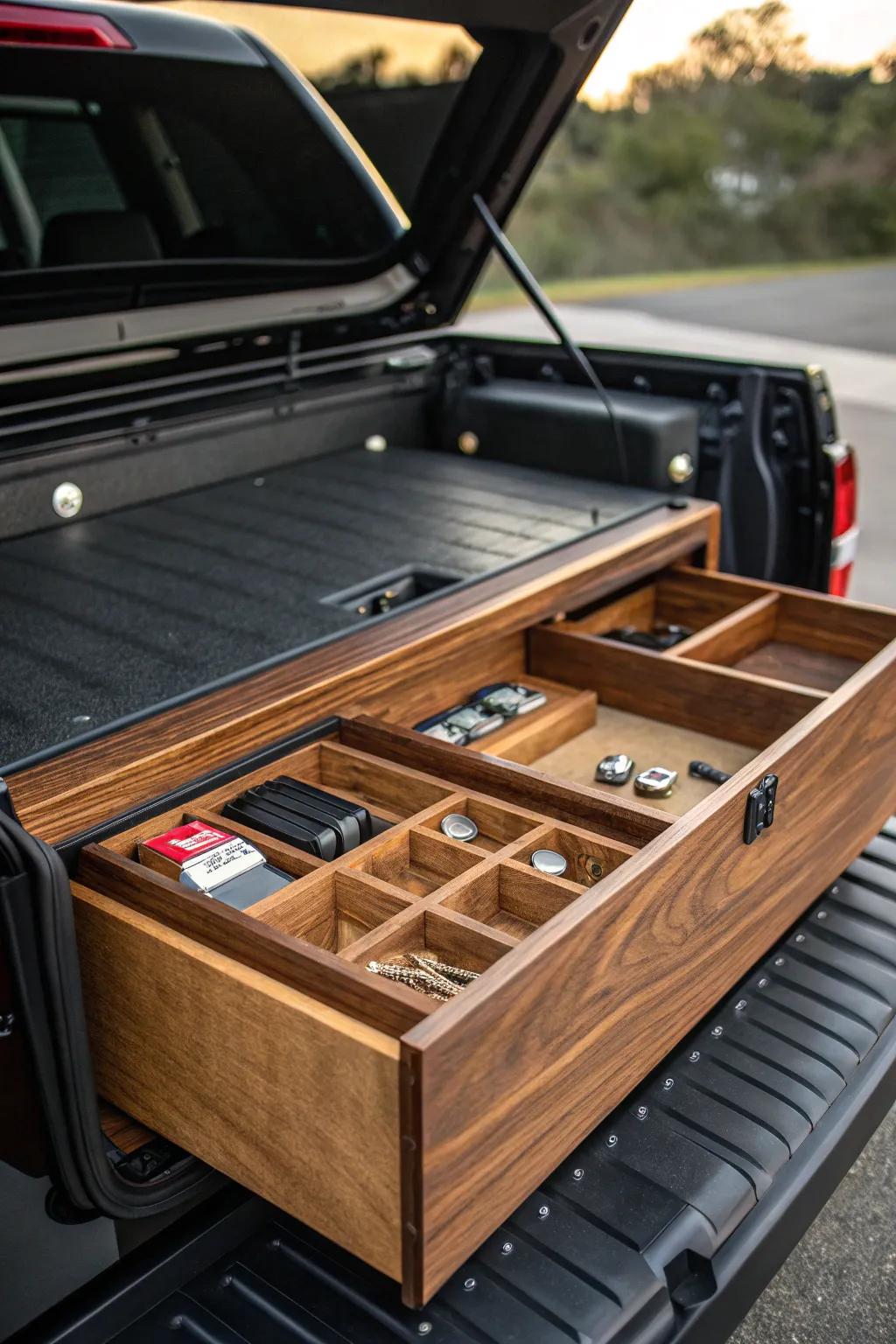 Master the art of organization with expertly crafted underfloor storage for your truck.