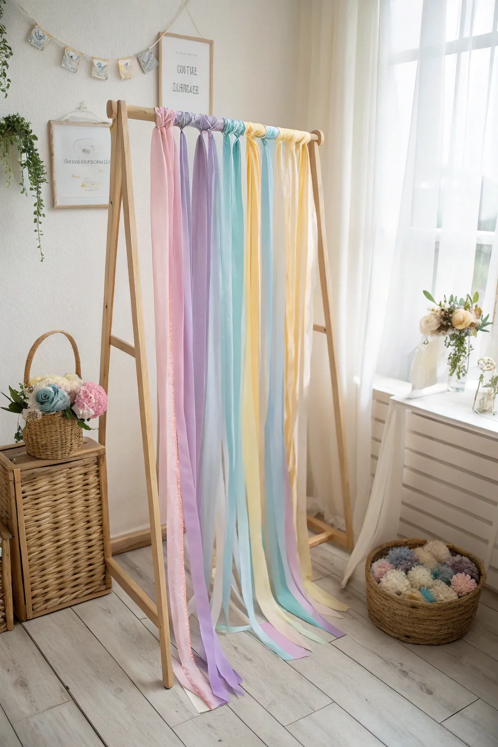 Embrace the magic of a unicorn-inspired ribbon rain, where simplicity meets enchantment.
