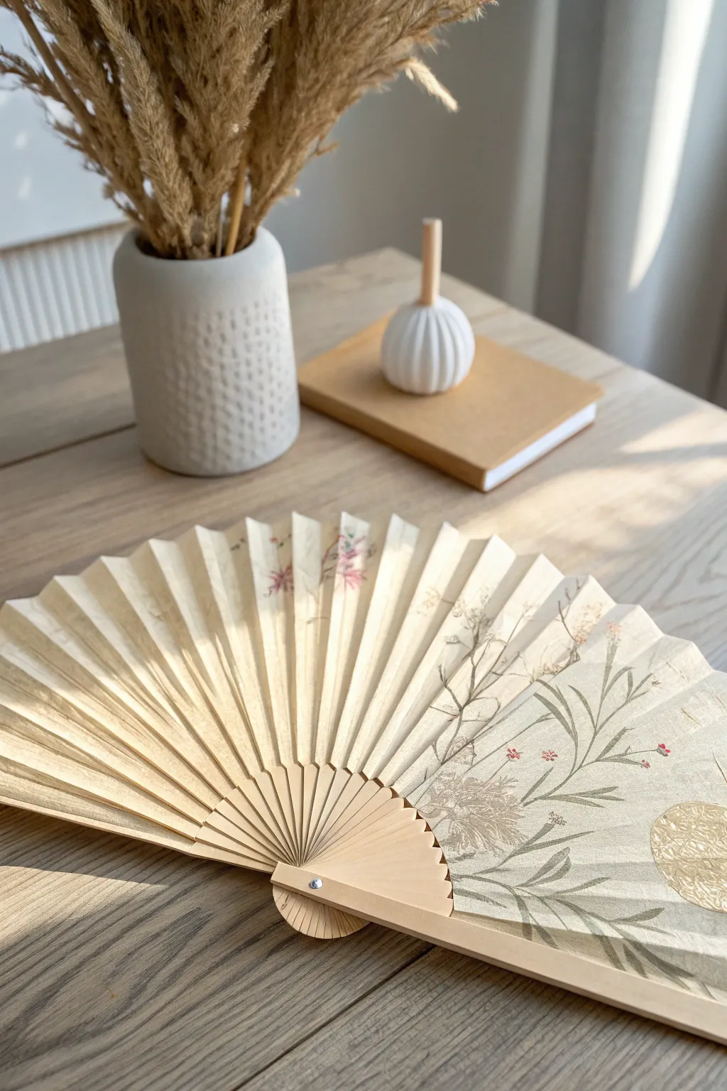 Unfold elegance with a fan-shaped card, the perfect blend of vintage charm and minimalist beauty.