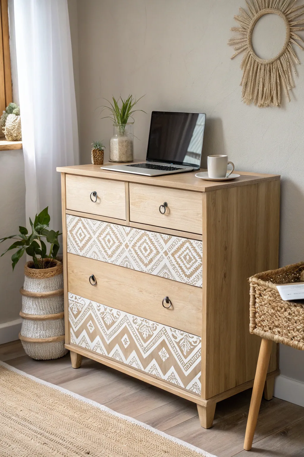 Transform your dresser into a chic hidden workspace for focused creativity. #UpcycledBeauty #MinimalistDesign