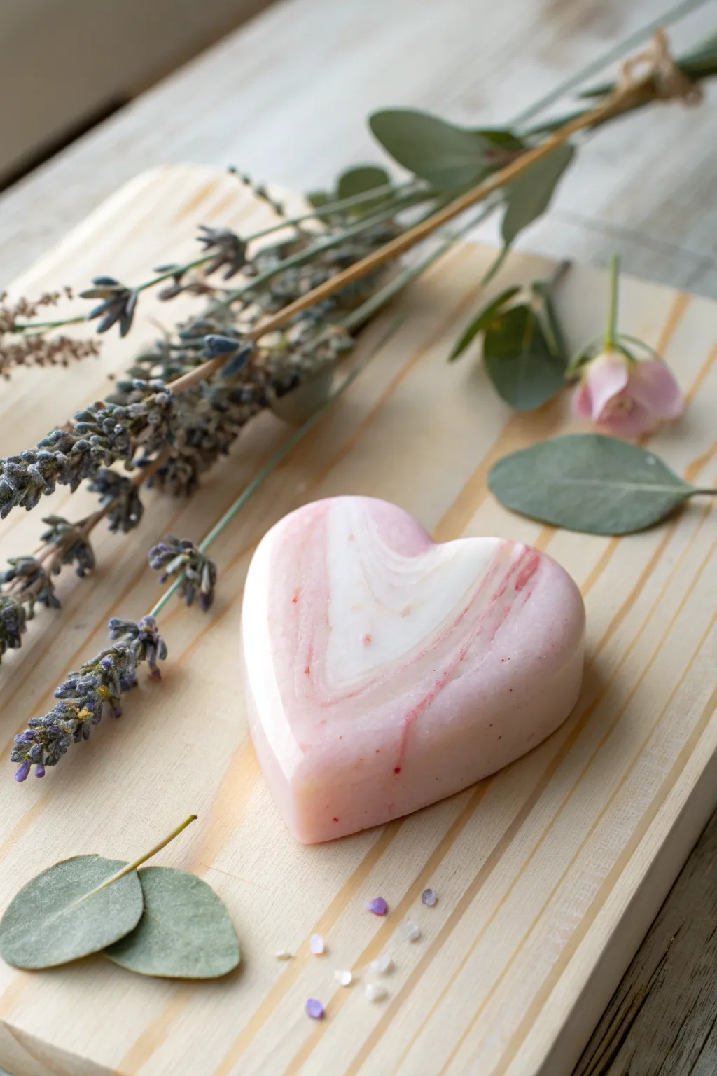 Delight in the art of simplicity with handcrafted heart-shaped soap bars, perfect for a touch of personalized elegance.
