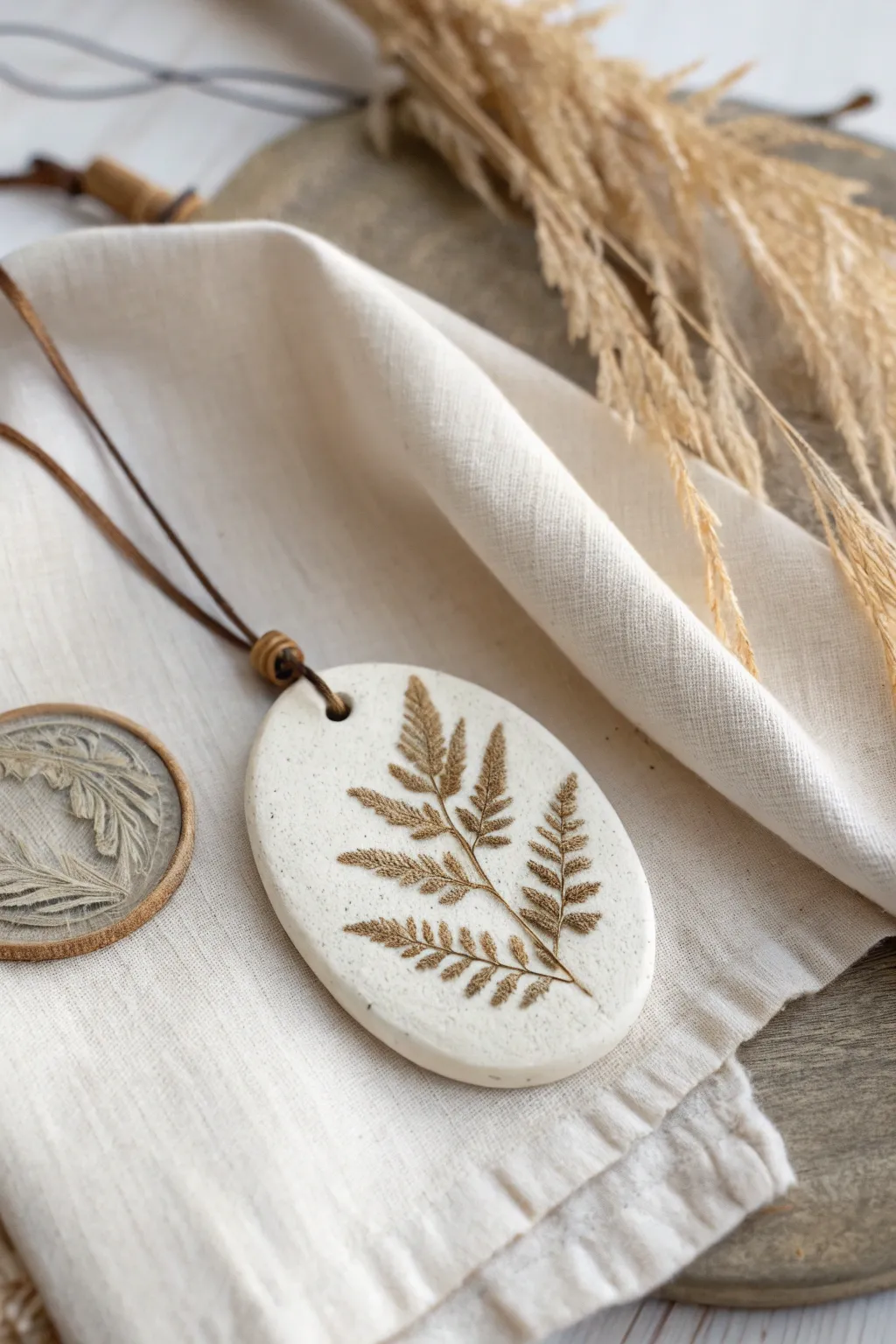 Embrace nature's elegance with handcrafted clay pendants—uniquely yours on Valentine's Day.