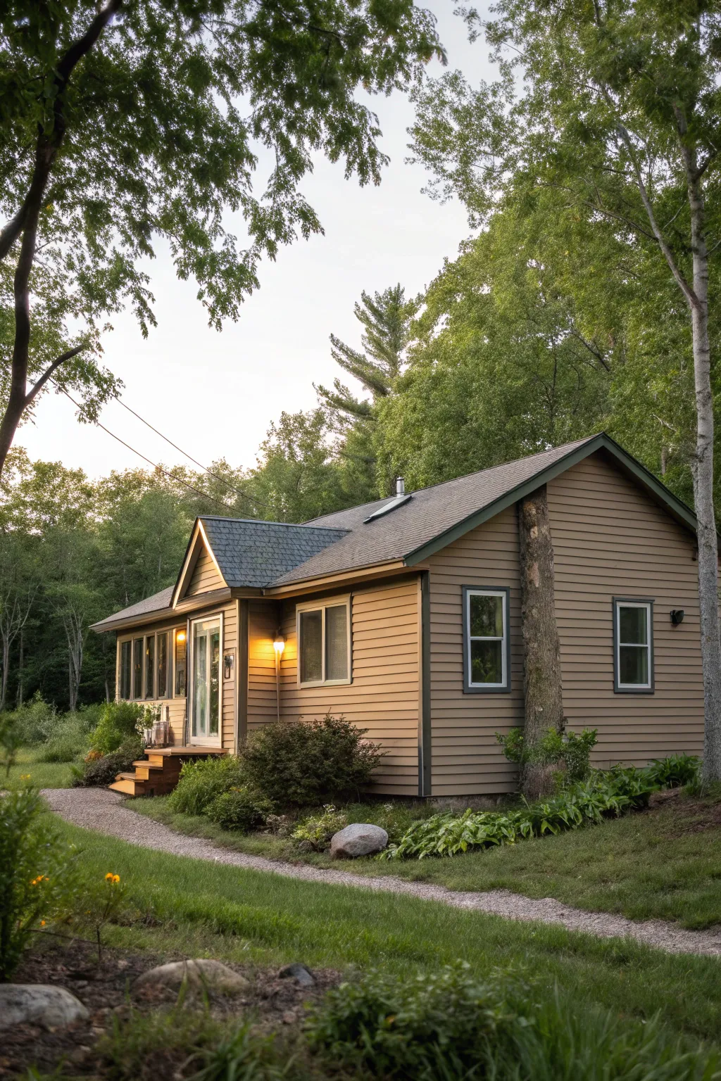 Earth tones harmonize with nature.
