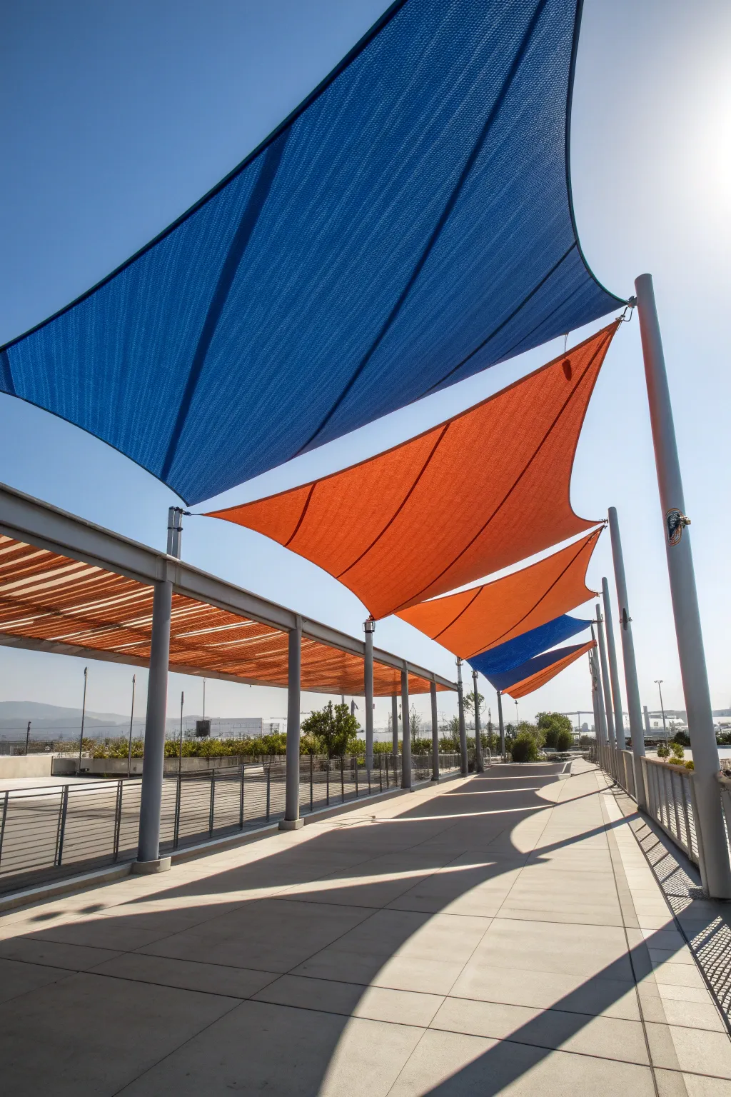 Elevate your outdoor space with the artistry of shade sails, where form meets function.