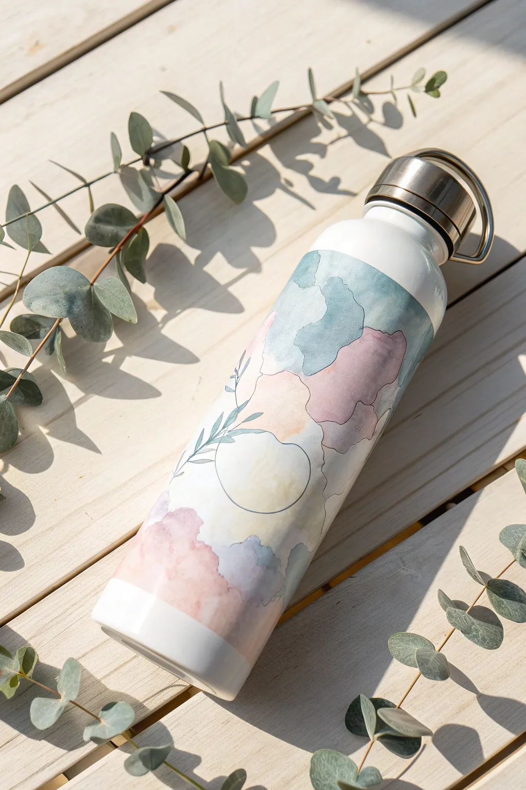 Transform your water bottle into a modern art piece with minimalist abstract stickers!