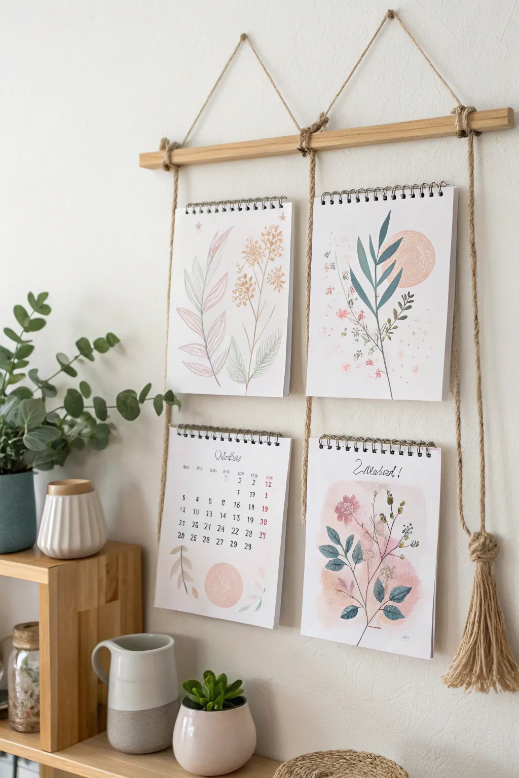 Elevate her daily routine with this exquisite handcrafted watercolor calendar—where organization meets artistry.