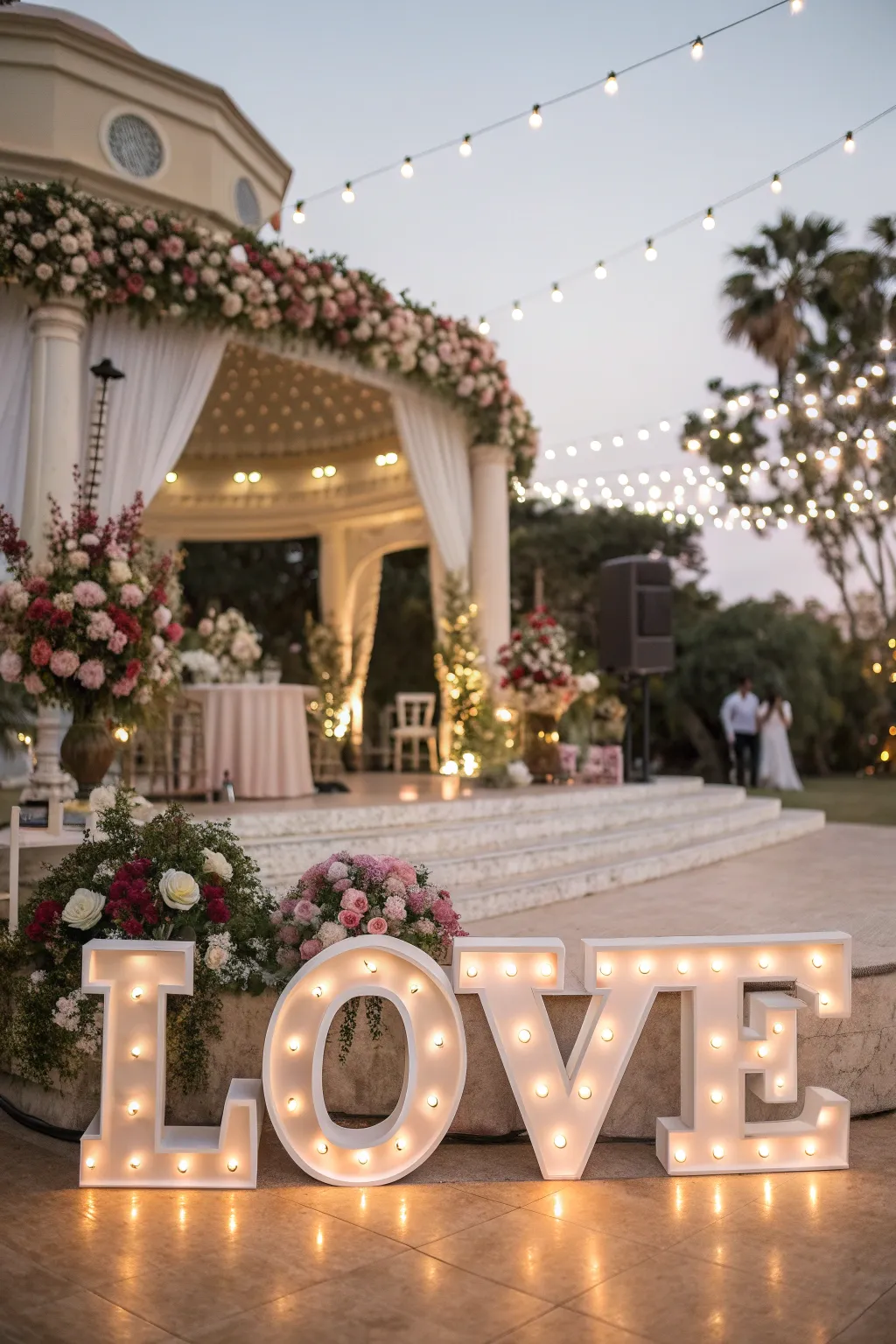 Marquee letters add a personal and bold touch.