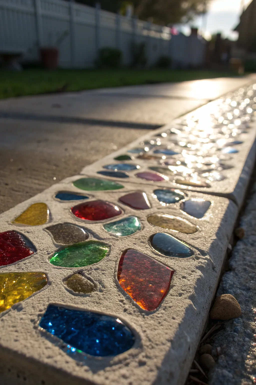 Craftsmanship in Color: A Symphony of Glass and Cement.
