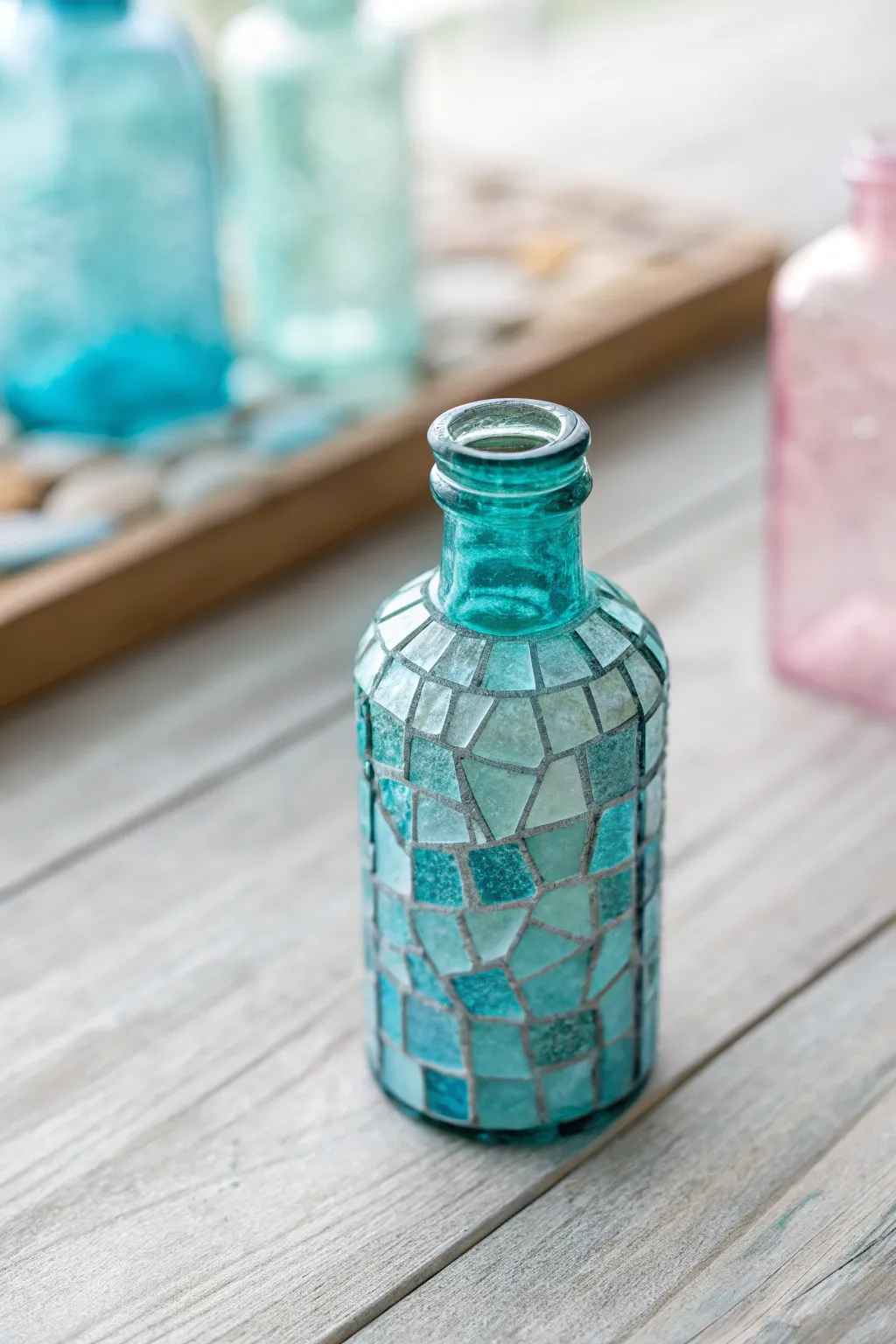 Transform ordinary glass into a stunning mosaic masterpiece. 🌿✨