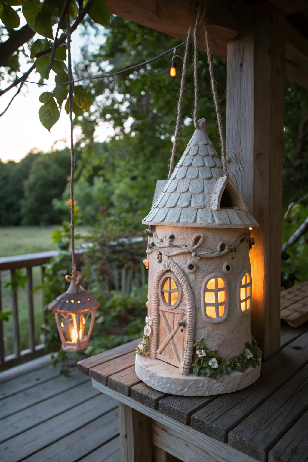 Illuminate your evenings with the enchanting glow of a handcrafted fairy lantern house, where whimsy meets natural beauty.