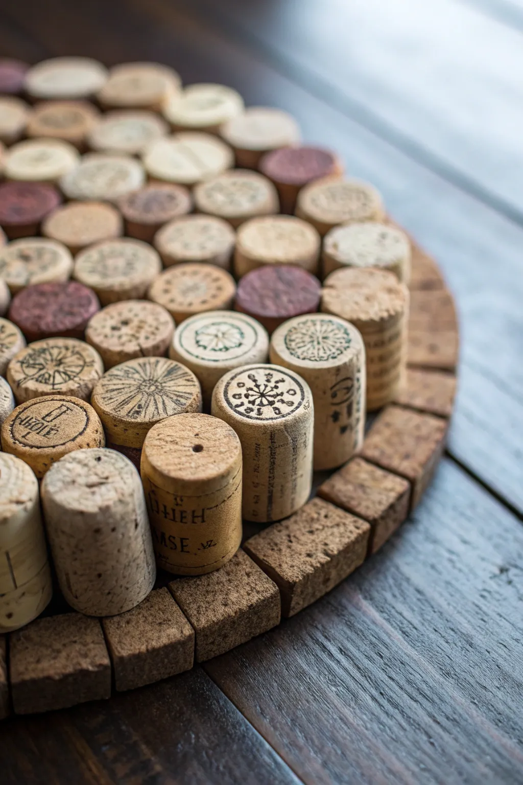 Crafted with care: Elevate your kitchen aesthetics with a handmade cork trivet.