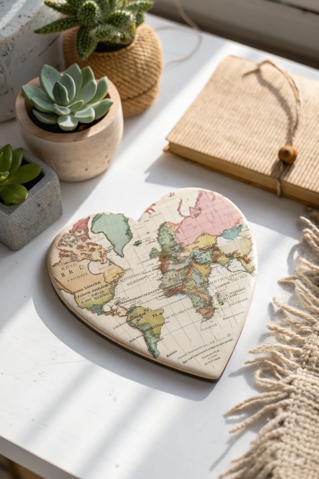 Capture your travel memories with this charming Heart Map Art, blending nostalgia with minimalist elegance.