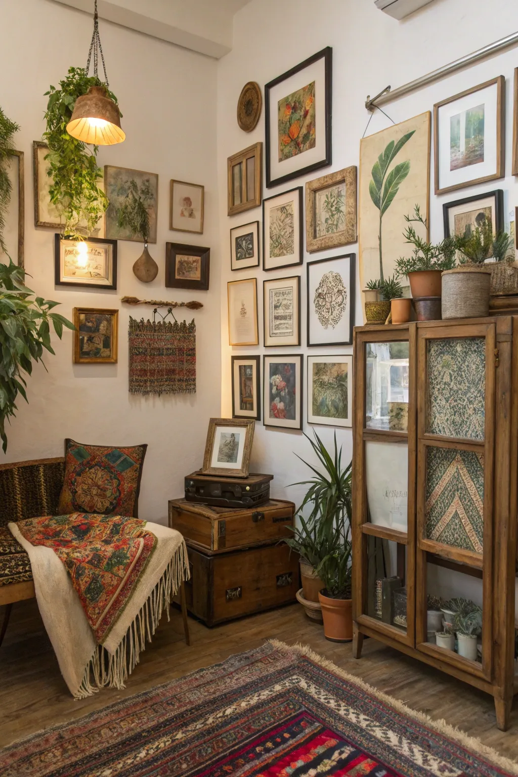 Add texture with a mix and match frame display.