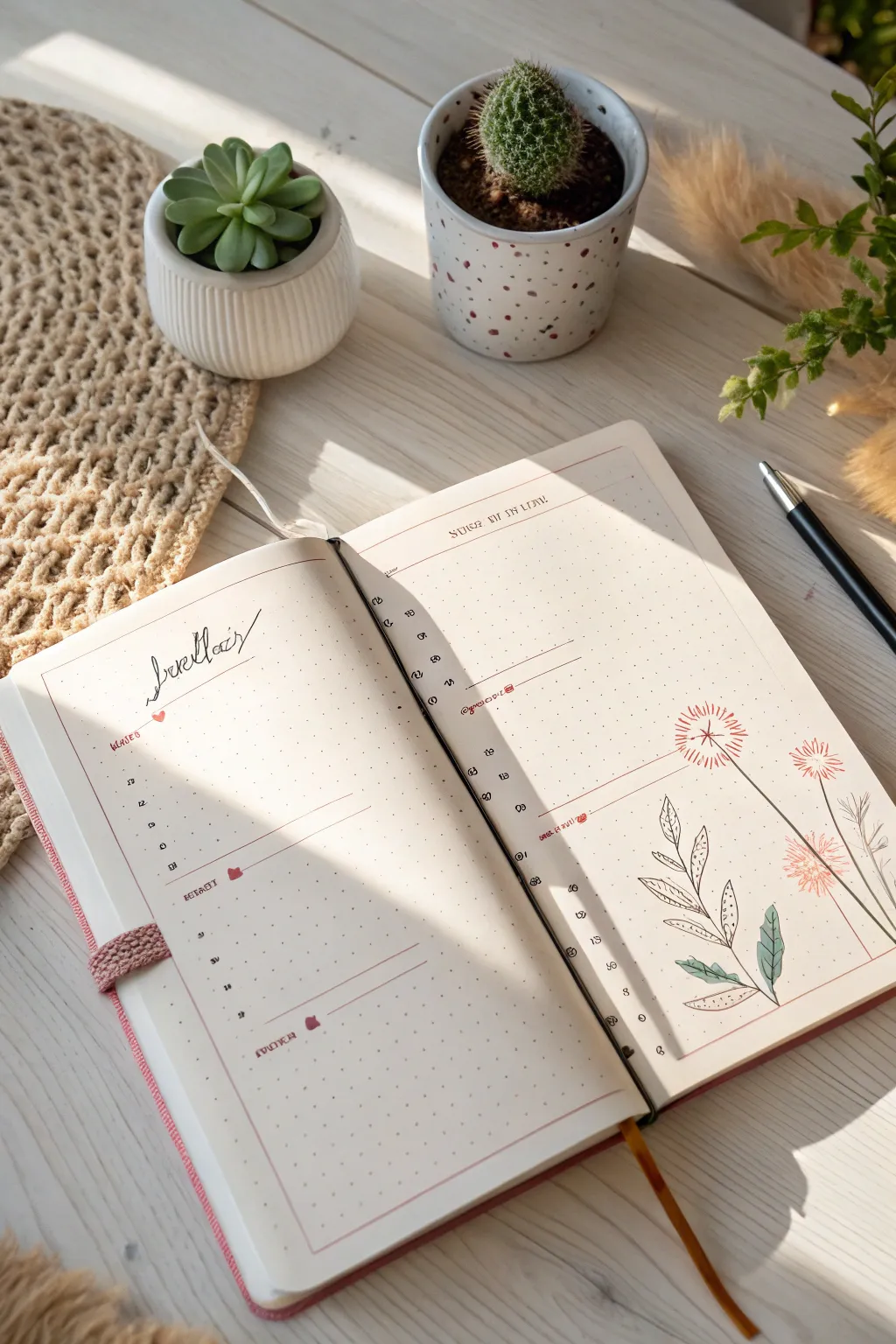 Embrace your goals with minimalist elegance and boho charm. 🌿✨ #GoalSetting #BulletJournalInspo