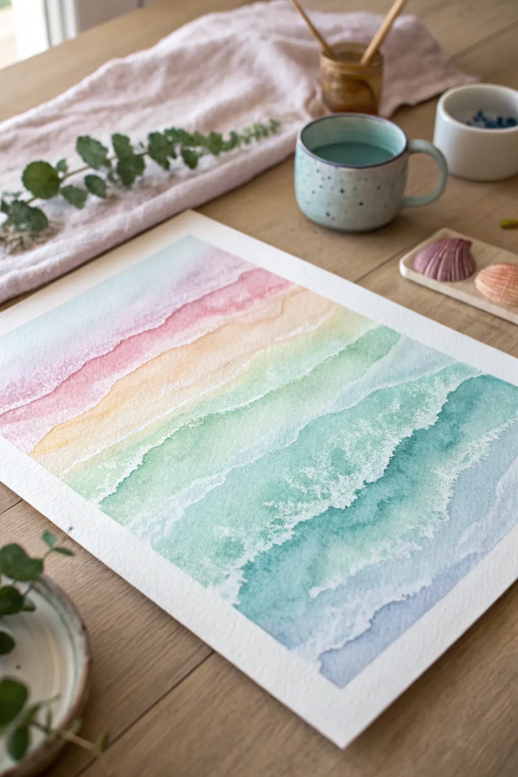Immerse yourself in the soothing elegance of watercolor wash textures, where art meets tranquility.