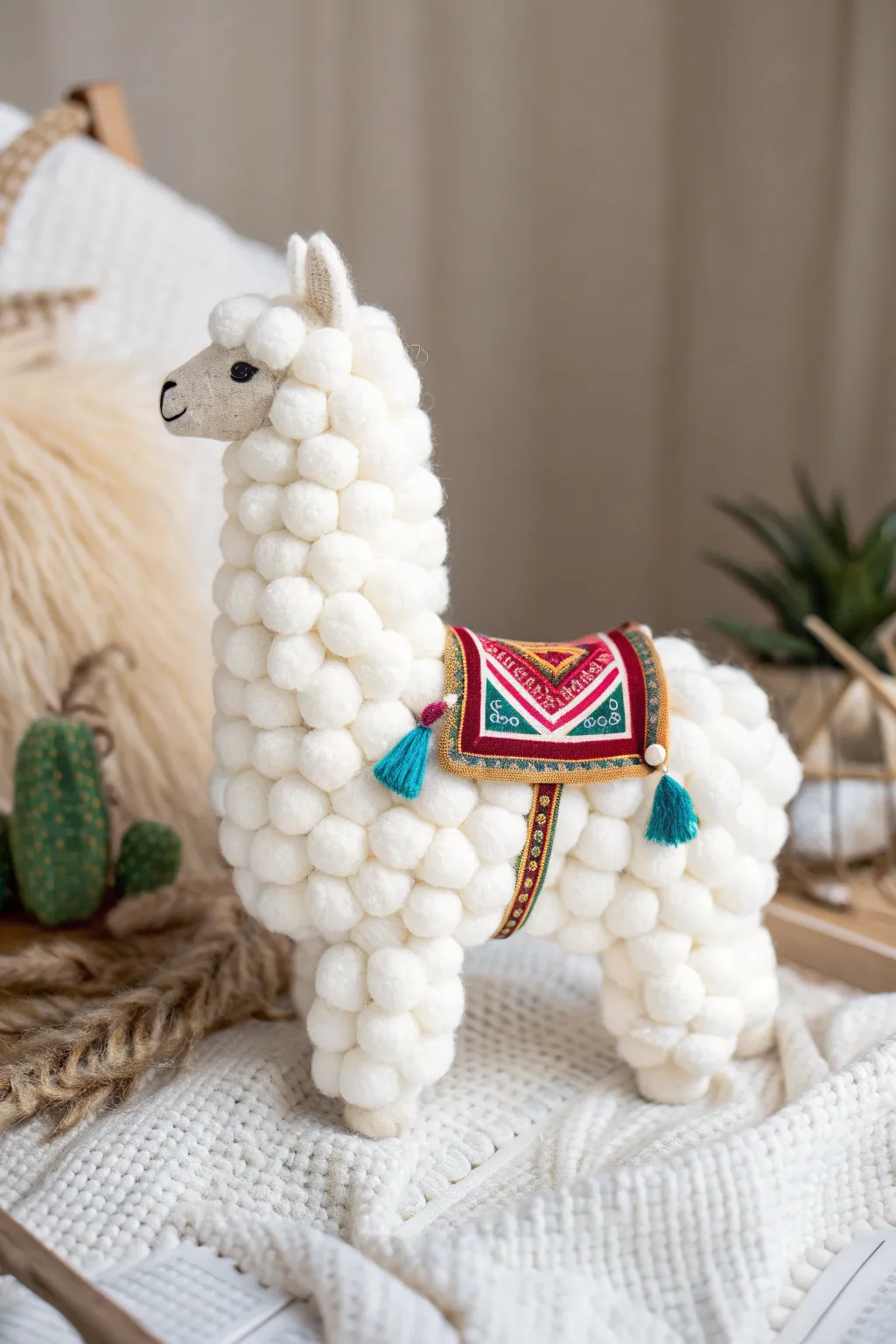 Embrace whimsy and warmth with this charming Fluffy Alpaca Valentine Box, a blend of minimalist elegance and playful boho flair.