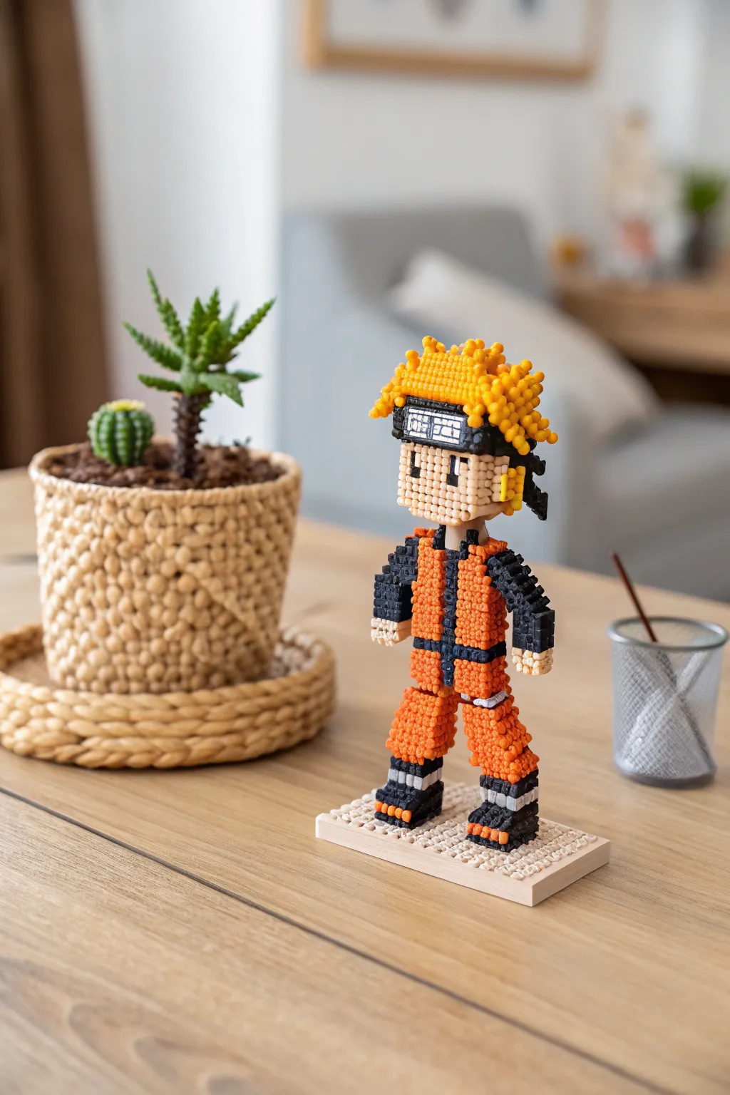 Bring your favorite anime characters to life with stunning 3D Perler bead art! ✨ #Craftsmanship #AnimeArt
