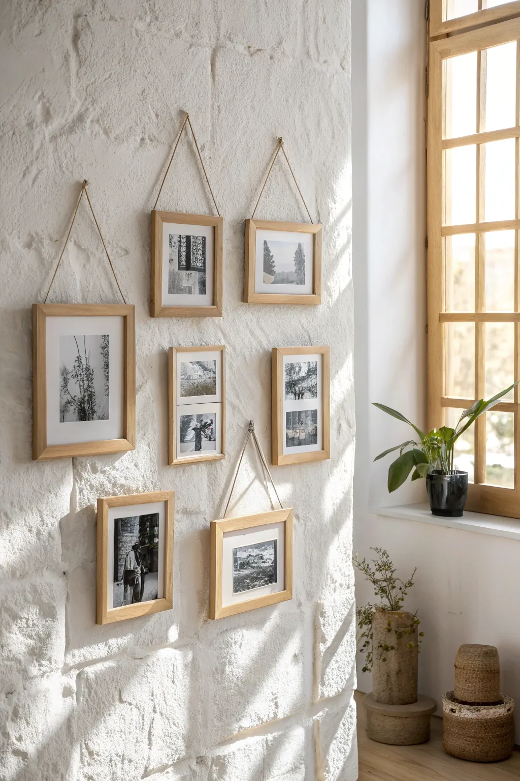 Craft your memories with elegance: A minimalist photo collage to cherish your favorite moments with Scandinavian boho charm.