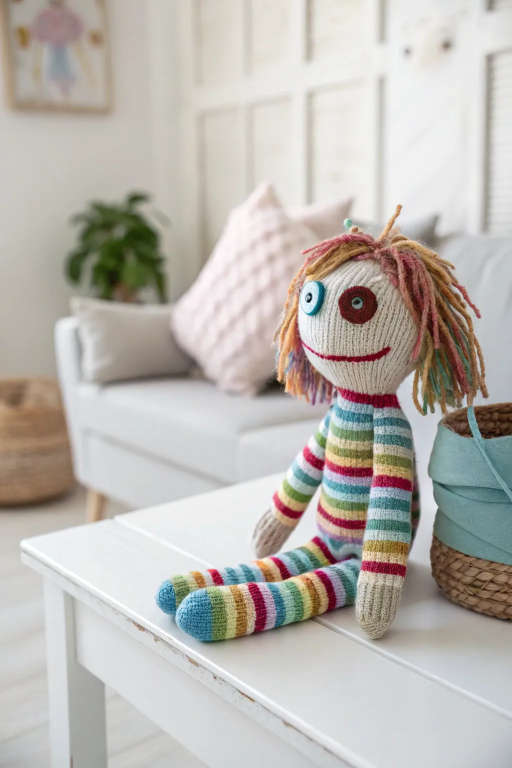 Unleash creativity with a charming sock puppet—perfect for a family puppet show!