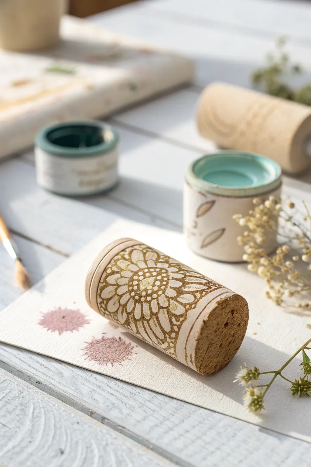 Transform simple wine corks into beautiful boho-inspired stamps for endless creative fun!