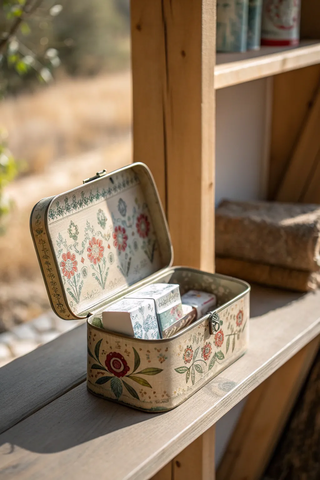 Nostalgic beauty meets practical elegance—organize your essentials with vintage charm.
