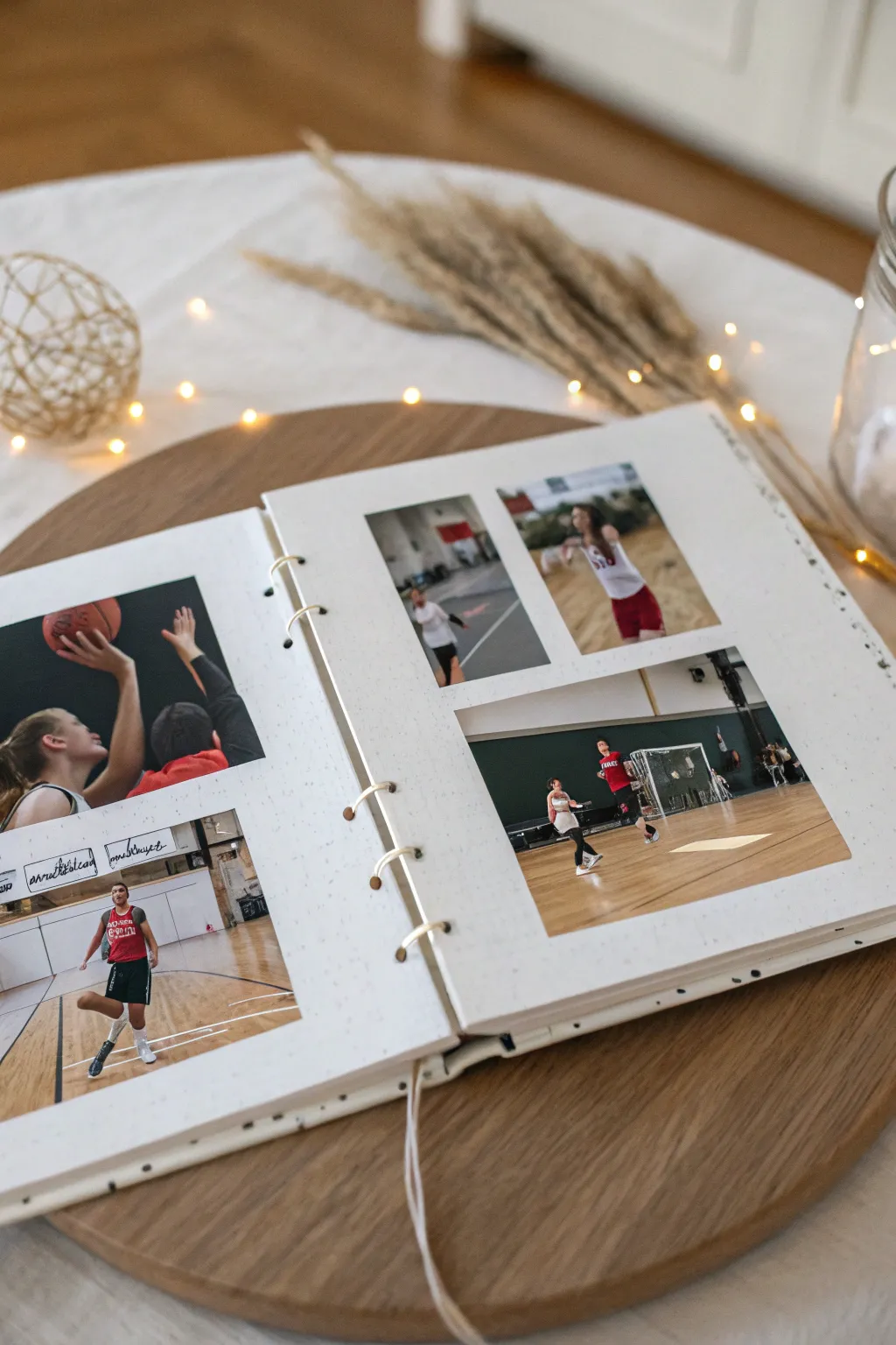 Capture the Court's Energy: Minimalist Basketball Action Shot Collages.