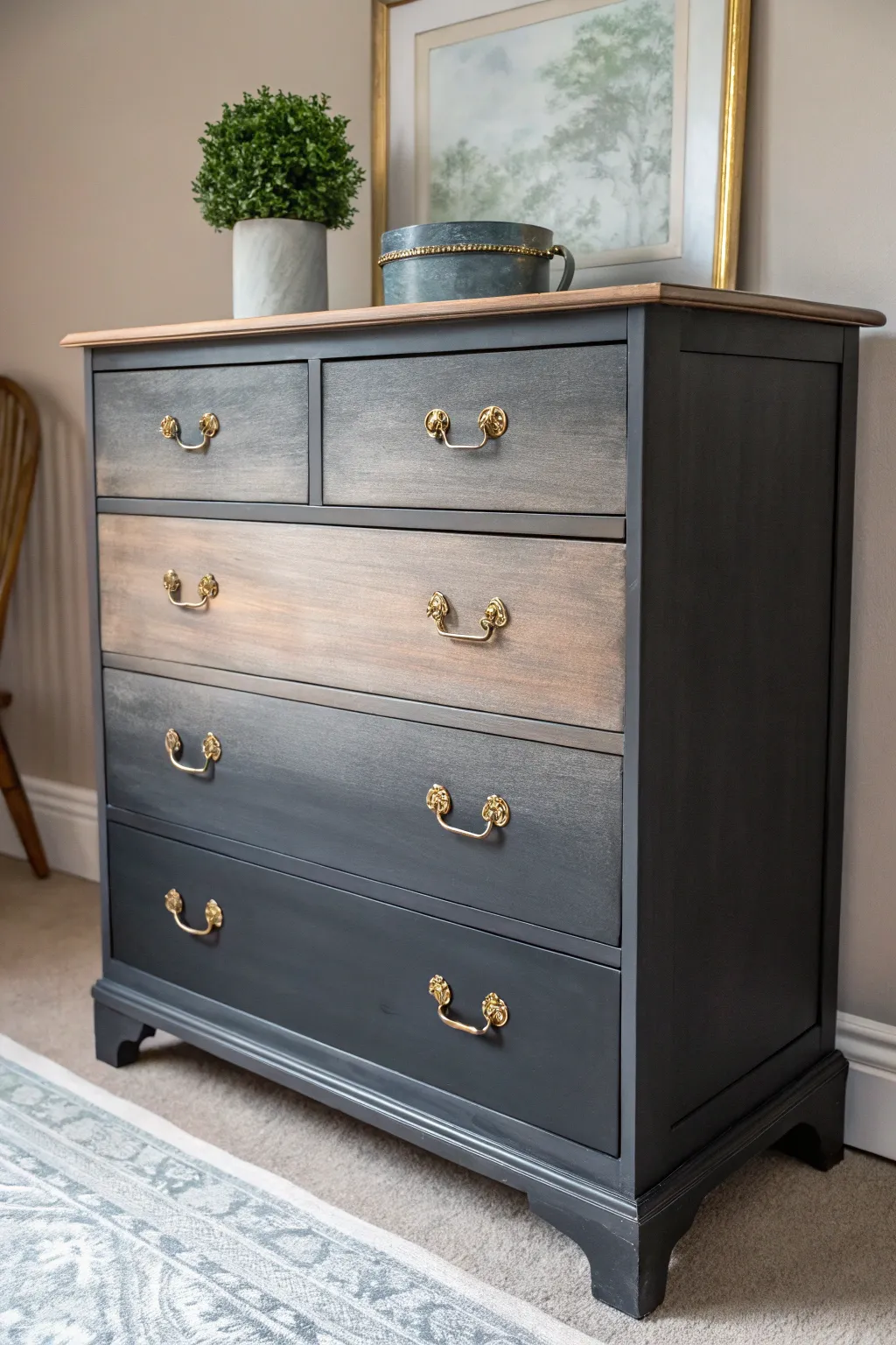 Transform your space with an Artistic Ombre Dresser – where minimalist design meets bold creativity.