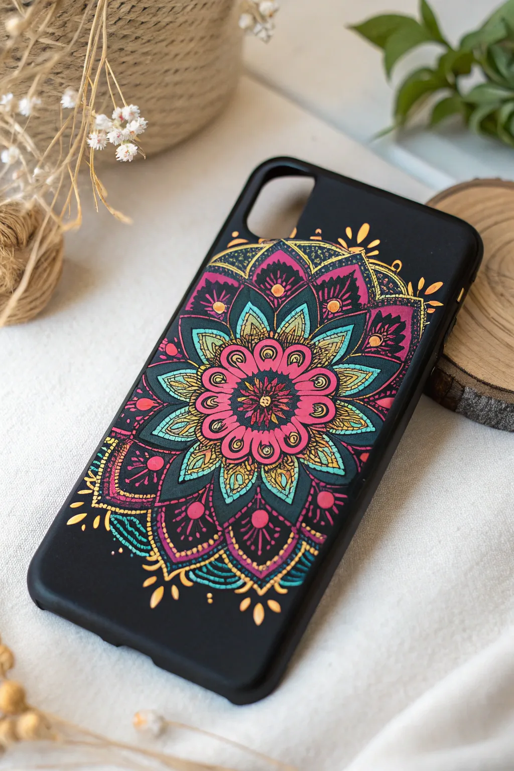 Transform your phone case into a work of art with kaleidoscope-inspired patterns!