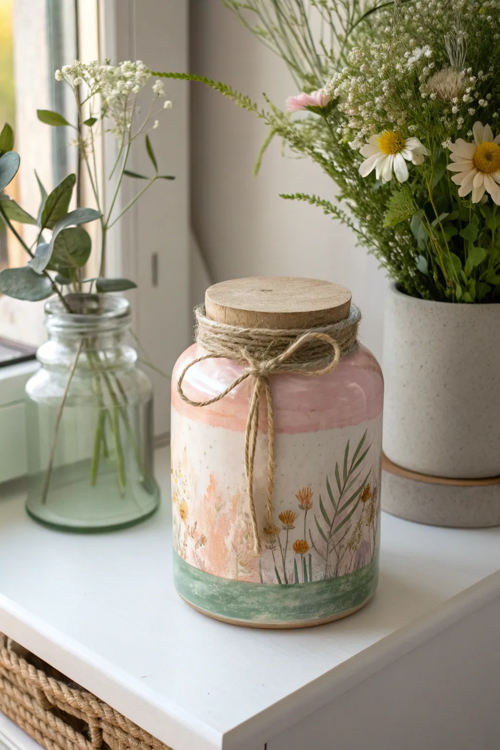 Add a touch of personalized elegance to your home with a custom color-coordinated blessing jar.