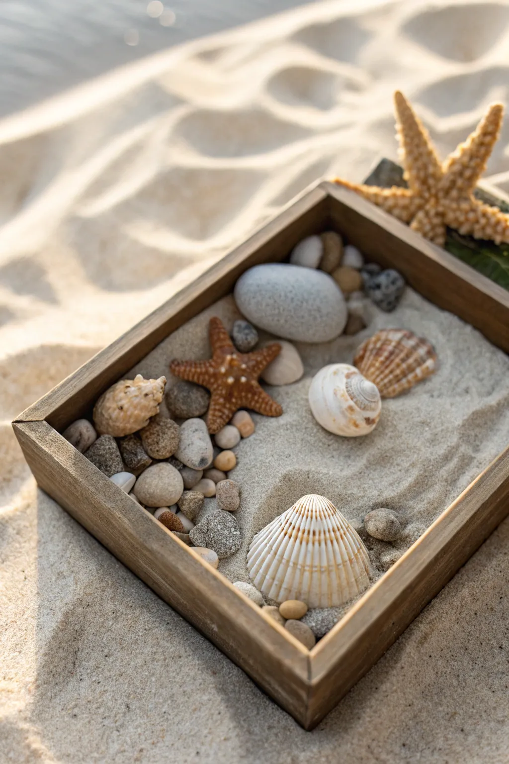 Bring nature indoors with a box frame filled with natural wonders.
