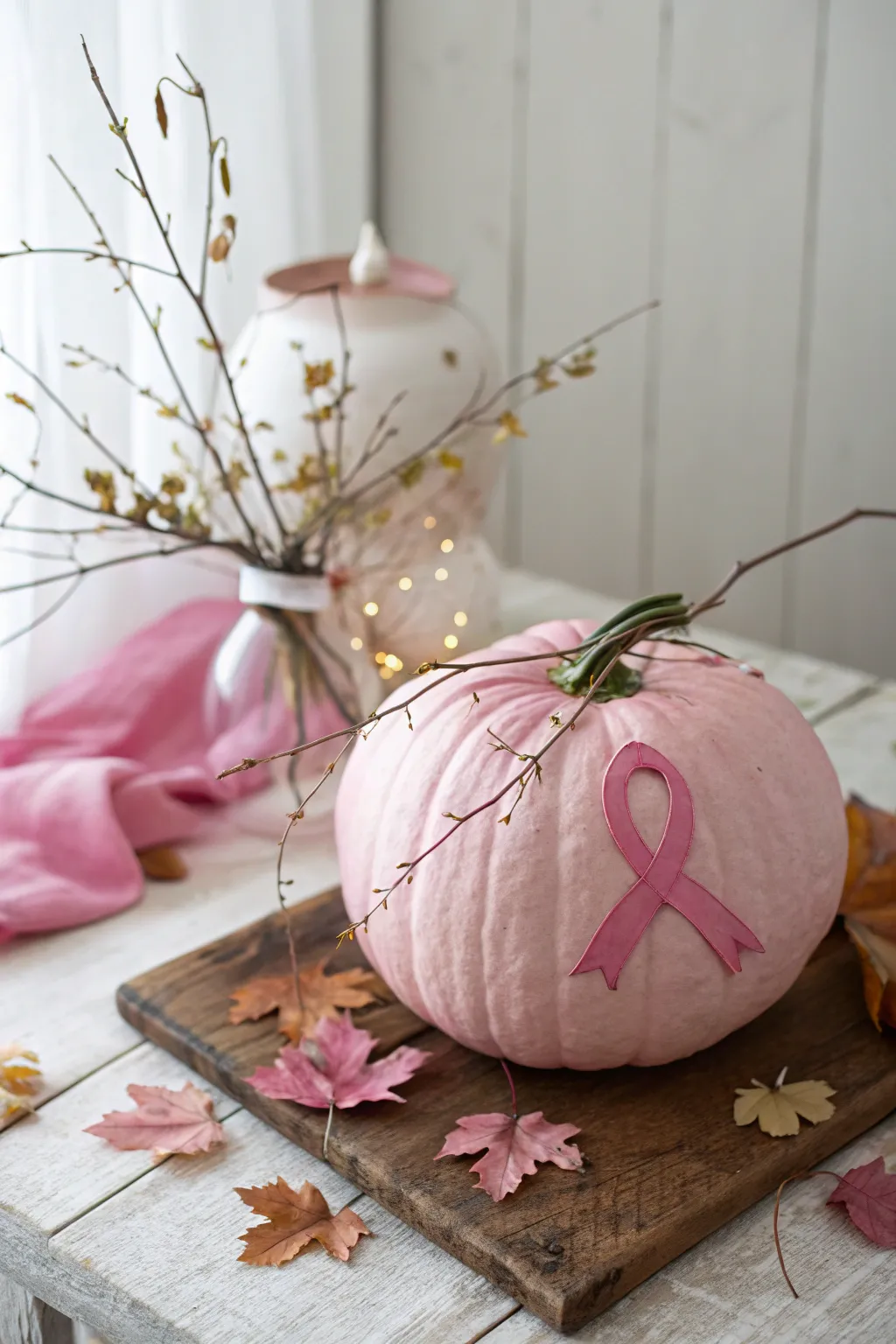 Celebrate awareness with a touch of nature's elegance. #BreastCancerAwareness #MinimalistDecor