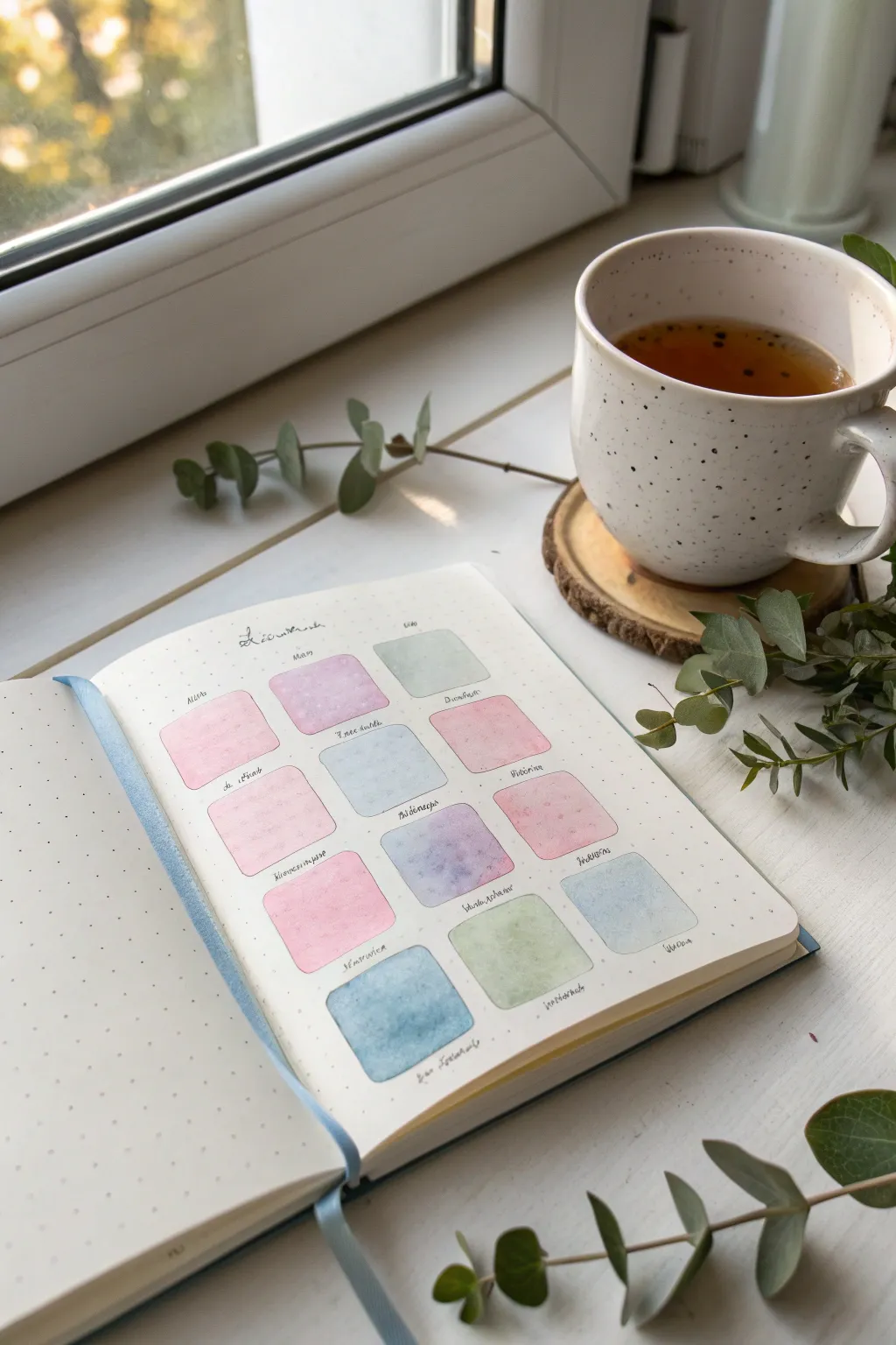 Elevate your bullet journal with dreamy watercolor wash boxes, where simplicity meets artistry.