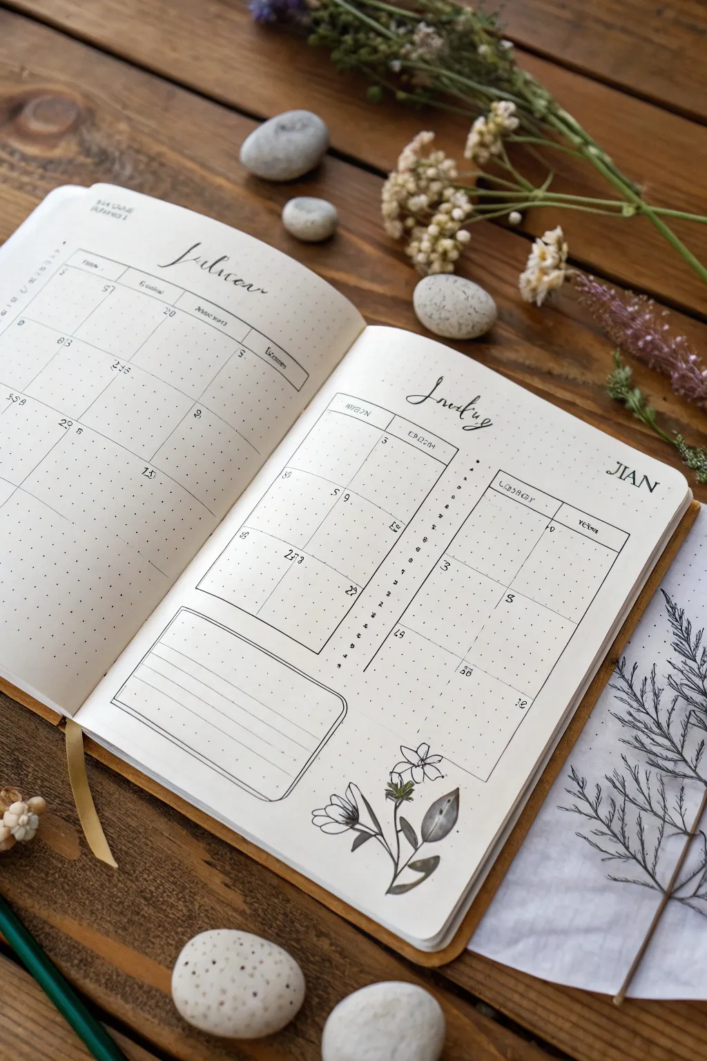 Elevate your planning with a harmonious blend of style and function in your bullet journal future log.
