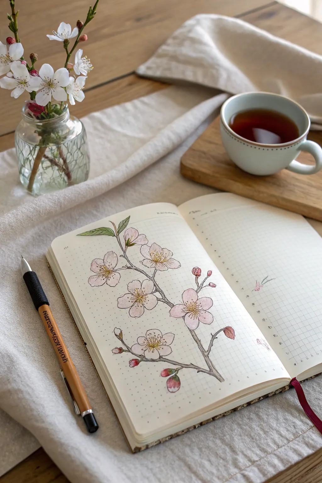Embrace the beauty of each season in your bullet journal. 🌸✨ #SeasonalSurprises #BulletJournalAesthetic