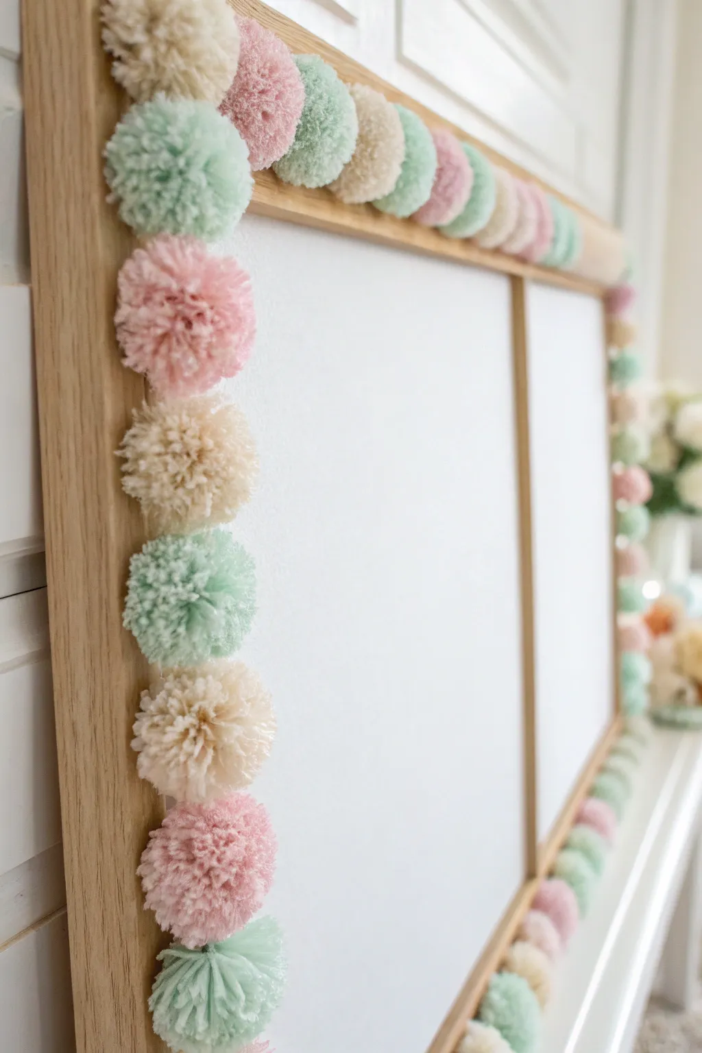 Add a playful twist to your space with charming pom-pom borders!