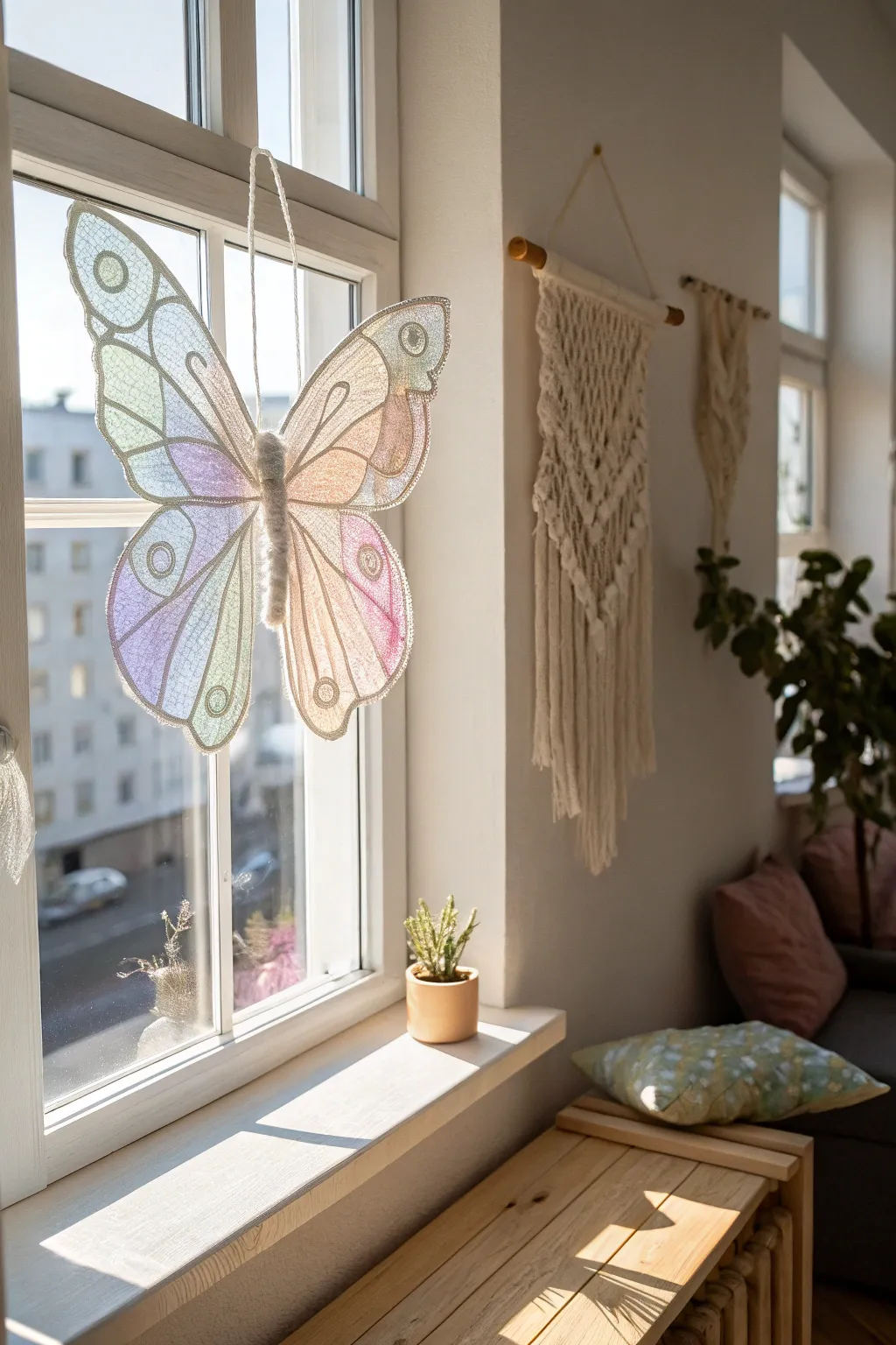 Transform your space with enchanting butterfly window clings that dance in the sunlight.