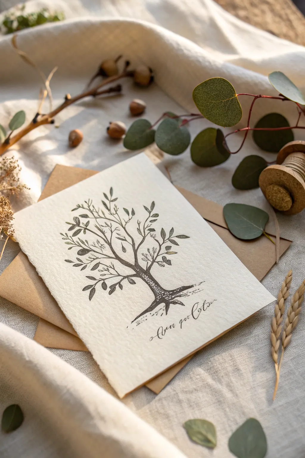 Celebrate the season with elegance and simplicity through hand-crafted calligraphy cards.