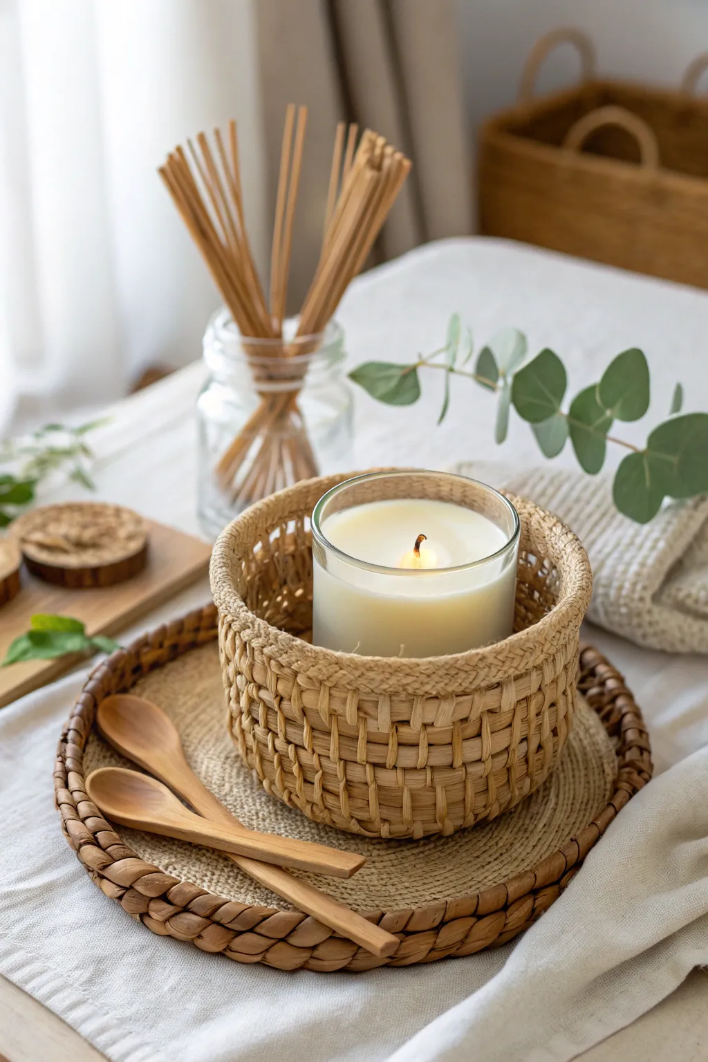 Embrace sustainable elegance with our Eco-Friendly Oasis basket. #MinimalistBeauty #EcoChic