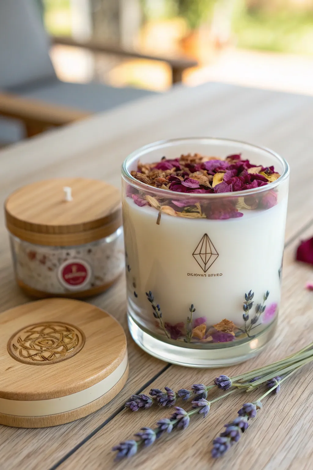 Embrace tranquility with homemade potpourri in a chic candle jar. Perfectly blending style and scent!