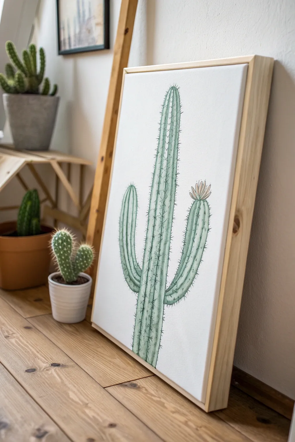 Embrace the elegance of Cactus Chic with this minimalist masterpiece.