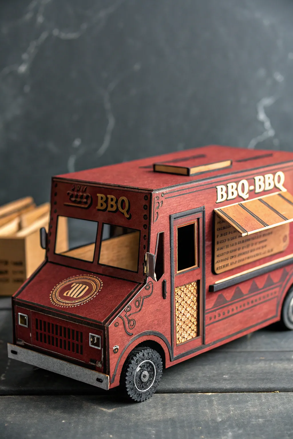 Ignite your creativity with this BBQ Bonanza cardboard food truck!