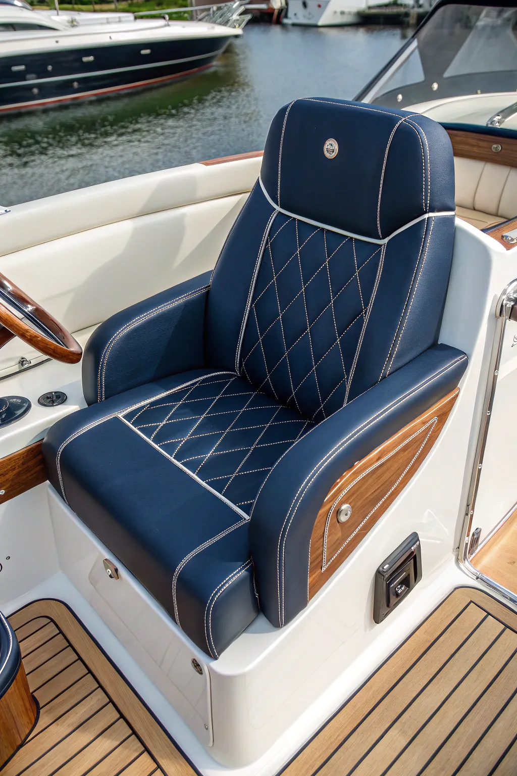 Elevate your boating experience with high-back support luxury.