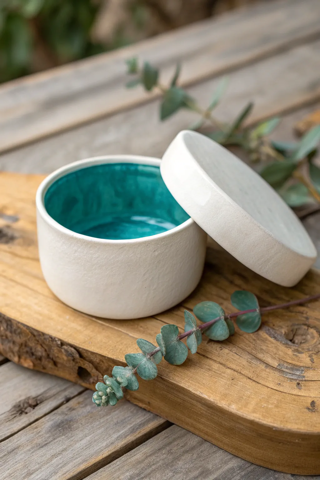 Discover a Hidden Splash of Joy: A minimalist ceramic box with a delightful surprise inside.