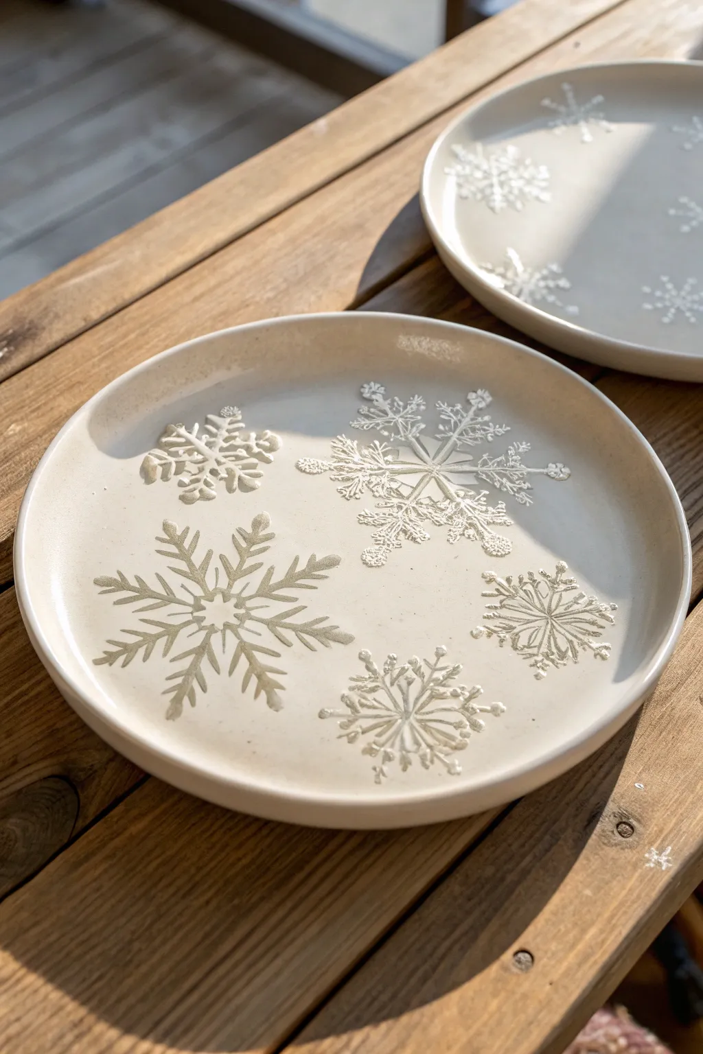 Infuse your home with seasonal elegance through beautifully painted ceramic plates, where simplicity meets festive charm.