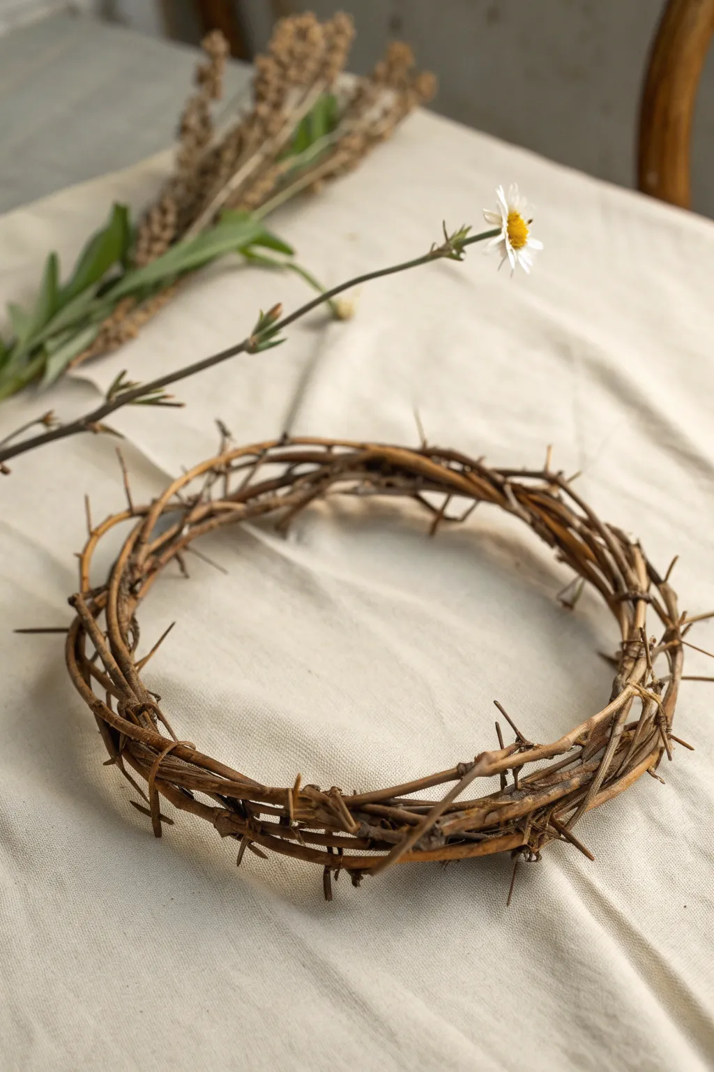 A meaningful creation: the Crown of Thorns, beautifully crafted to inspire reflection and conversation.