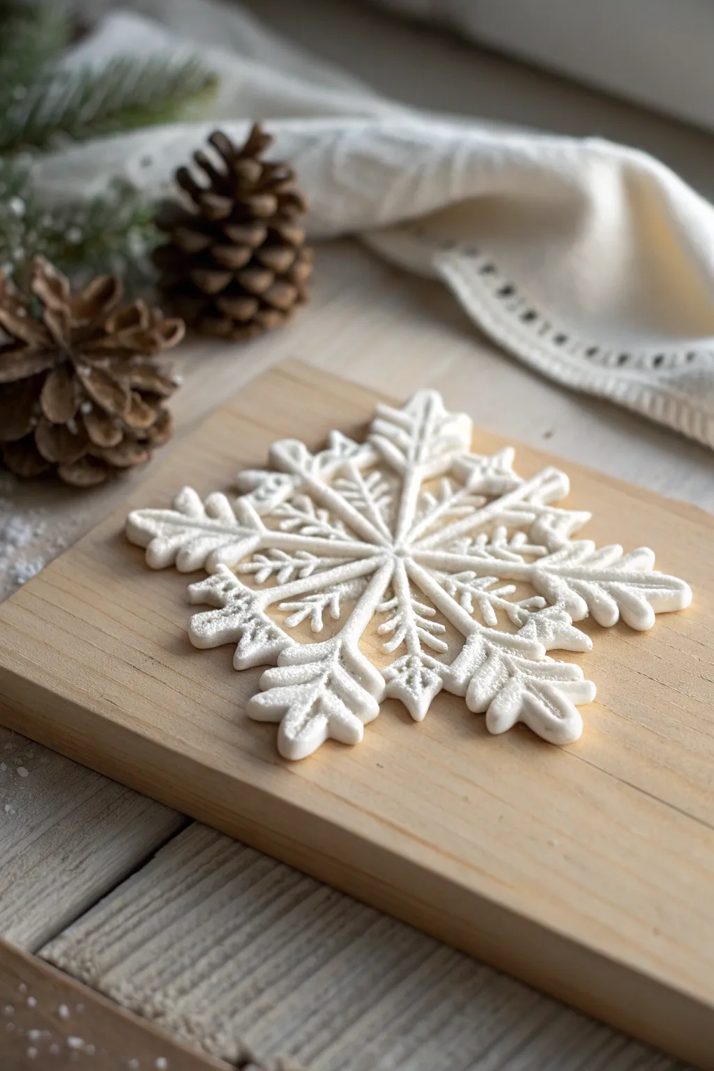 Capture the essence of winter with this beautifully crafted snowflake, a testament to simplicity and elegance.
