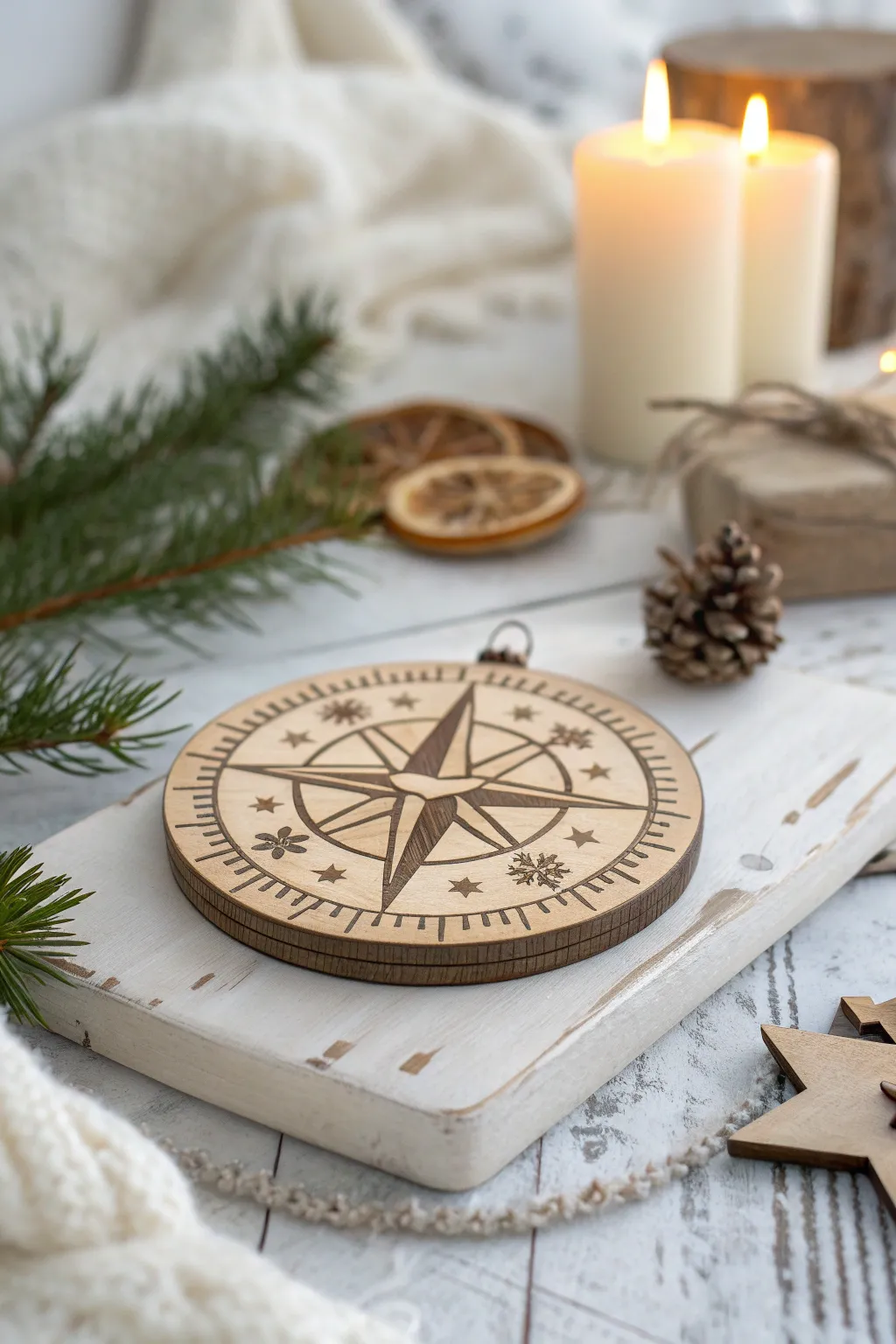 Embark on a North Pole adventure with this handcrafted compass, your guide through the ultimate Christmas escape room experience.